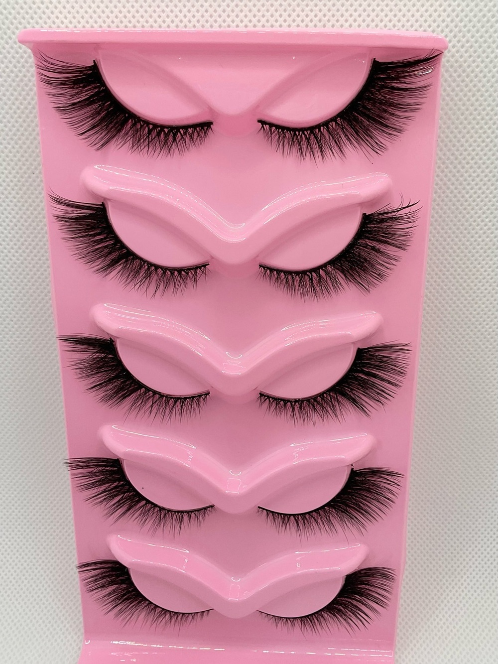 Black Faux Mink Cat Eye Volumizing False Eyelashes - Pack of 5 | MayZai Boutique